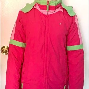 ❄️🧥NAUTICA REVERSIBLE JACKET MATCHING 🧣 & CAP 🤶